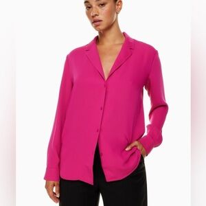 Babaton Hot Pink Button Up Blouse XS